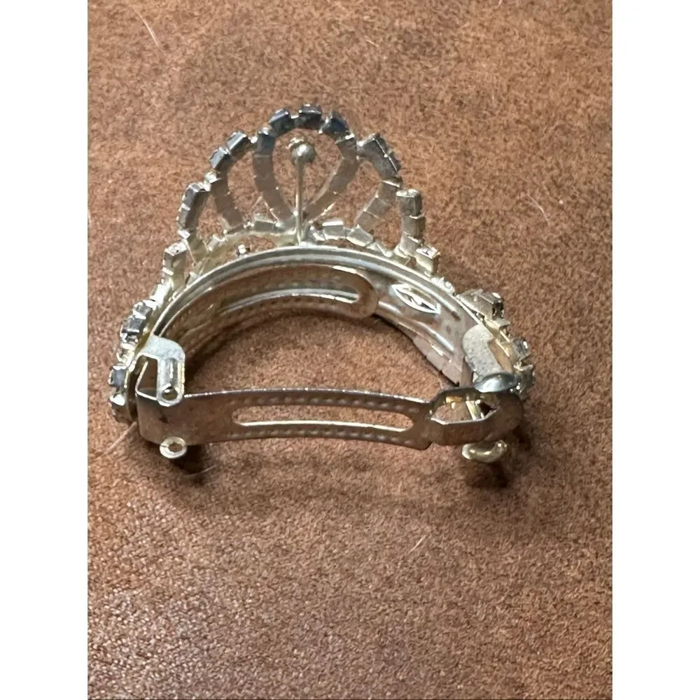 Vintage Rhinestone Tiara Set Gold Bridal Prom Crown Lot